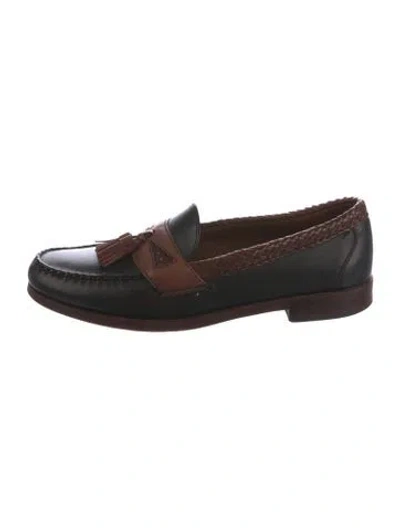 Pre-owned Allen Edmonds Leather Tassel Accents Dress Loafers In Multi