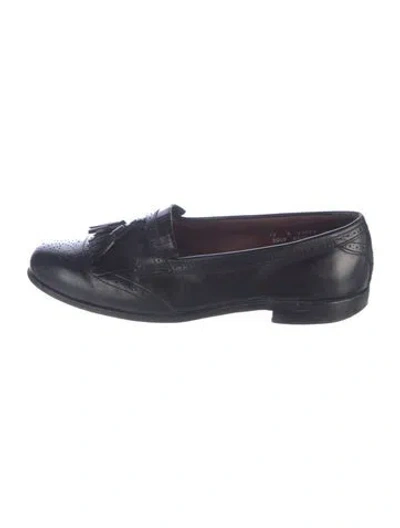Pre-owned Allen Edmonds Leather Tassel Accents Loafers In Blue