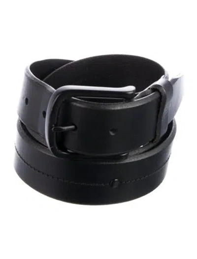 Pre-owned Allen Edmonds Leather Waist Belt In Black