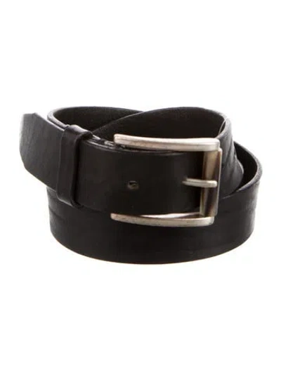 Pre-owned Allen Edmonds Leather Waist Belt In Black