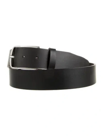 Pre-owned Allen Edmonds Leather Waist Belt In Black