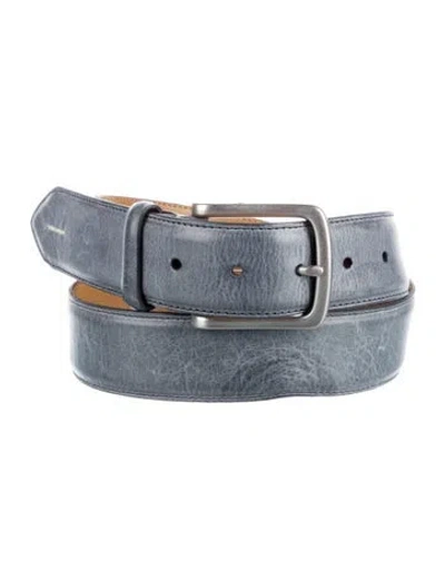 Pre-owned Allen Edmonds Leather Waist Belt In Blue