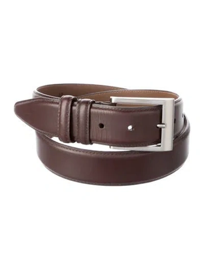 Pre-owned Allen Edmonds Leather Waist Belt In Brown