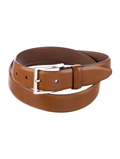 Pre-owned Allen Edmonds Leather Waist Belt In Brown