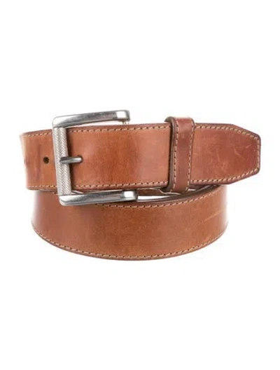 Pre-owned Allen Edmonds Leather Waist Belt In Brown
