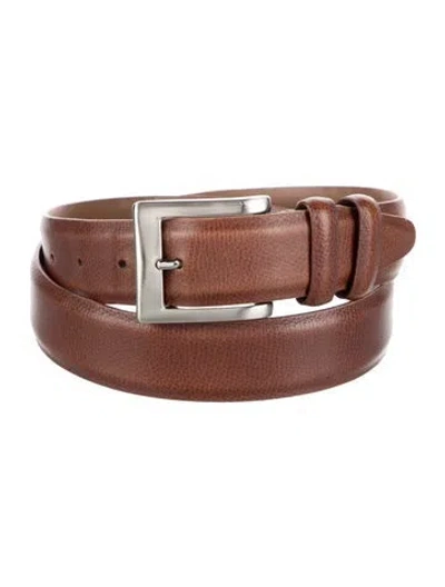Pre-owned Allen Edmonds Leather Waist Belt In Brown