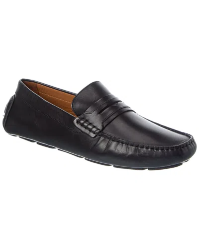 Allen Edmonds Lewis Leather Driver In Black
