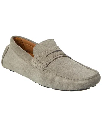 Allen Edmonds Lewis Suede Driver In Neutral