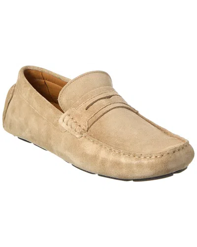 Allen Edmonds Lewis Suede Driver In Neutral
