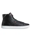 Allen Edmonds Men's Alpha High Top Leather Sneakers In Black