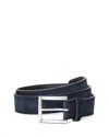 Allen Edmonds Men's Bourbon Street Leather Belt In Navy