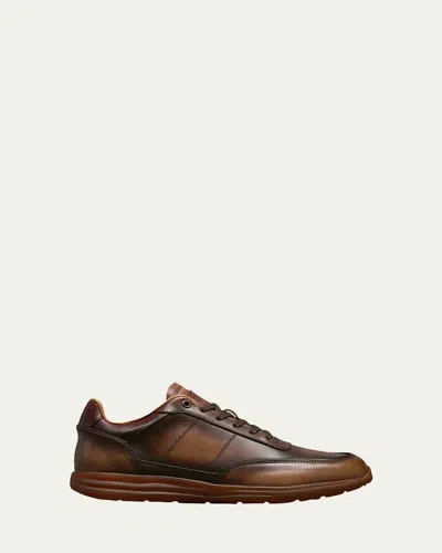 Allen Edmonds Men's Brentwood Patina Leather Low-top Sneakers In Brown
