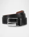 Allen Edmonds Broadway Avenue Leather Belt In Black
