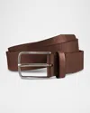 Allen Edmonds Broadway Avenue Leather Belt In Coffee Brown