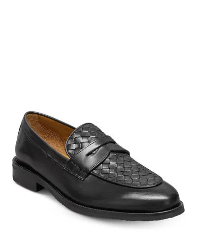 ALLEN EDMONDS MEN'S COMO LEATHER WOVEN SLIP ON LOAFERS