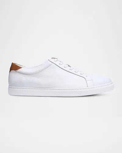 Allen Edmonds Men's Courtside Leather Low-top Sneakers In White