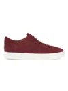 Allen Edmonds Men's Fisher Suede Low-top Sneakers In Burgundy