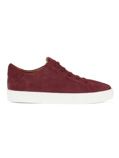Allen Edmonds Men's Fisher Suede Low-top Sneakers In Burgundy