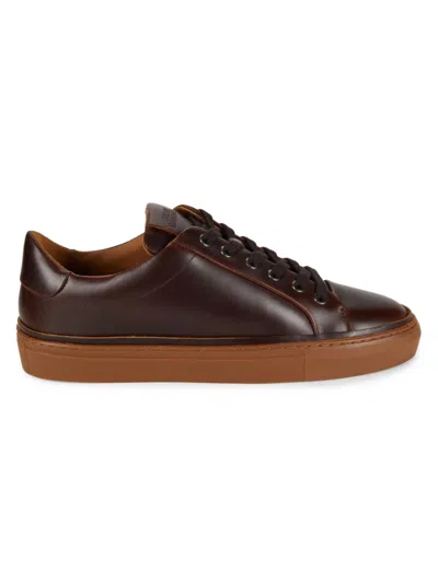 Allen Edmonds Men's Flynn Leather Low Top Sneakers In Brown