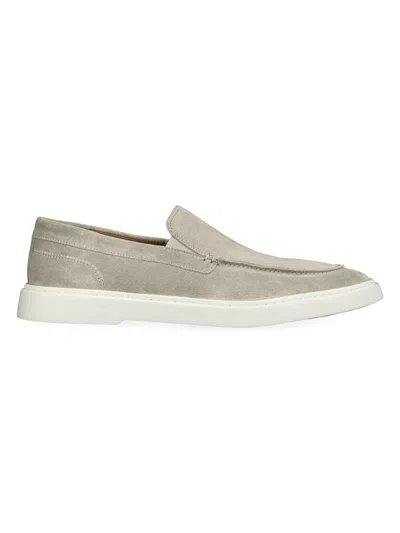 Allen Edmonds Men's Hayes Leather Slip-on Sneakers In Gray