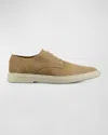 Allen Edmonds Men's Henderson Suede Low-top Sneakers In Bone