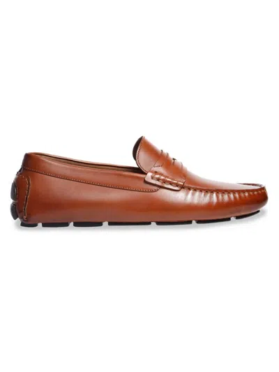Allen Edmonds Men's Lewis Leather Driving Penny Loafers In Chili