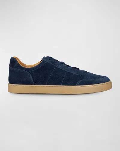 Allen Edmonds Men's Liam Leather Low-top Sneakers In Navy