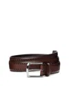 Allen Edmonds Men's Manistee Burnished Leather Belt In Dark Chili