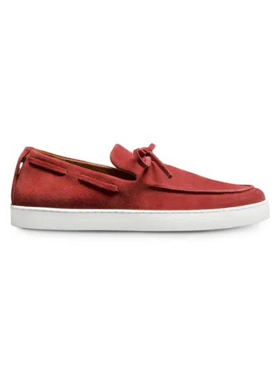 Allen Edmonds Men's Santa Rosa Suede Boat Shoes In Crimson