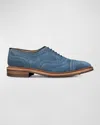 Allen Edmonds Strandmok Cap Toe Oxford In Denim