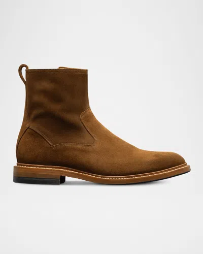 ALLEN EDMONDS MEN'S TOMPKINS SUEDE ZIP ANKLE BOOTS