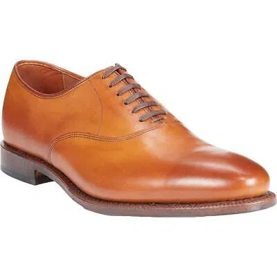 Pre-owned Allen Edmonds Mens Carlyle Tan Leather Dress Derby Shoes 9 Medium (d) Bhfo 4864 In Brown