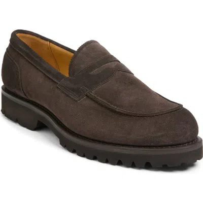 Allen Edmonds Miller Reserve Vibram Lug Penny Loafer In Brown