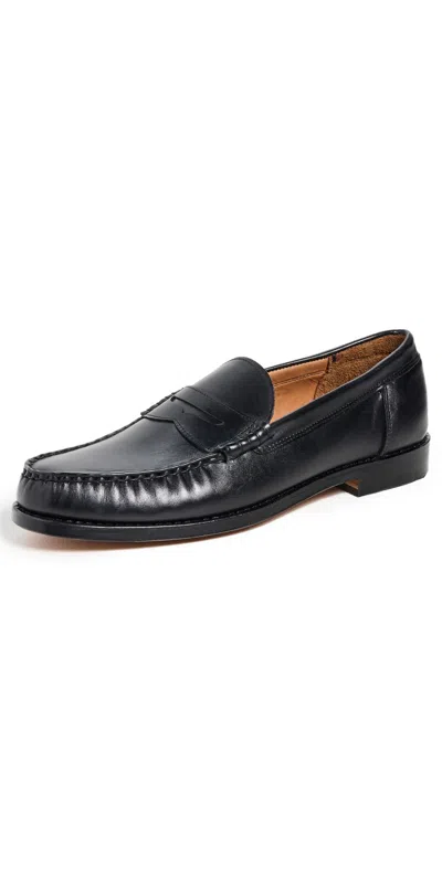 Allen Edmonds Newman Penny Loafers Black 001