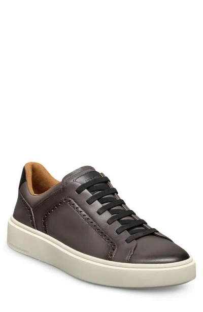 Allen Edmonds Oliver Brogue Slip-on Sneaker In Grey