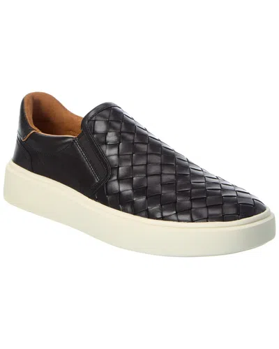 Allen Edmonds Oliver Leather Slip-on Sneaker In Black