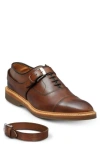 Allen Edmonds Park Avenue Cap Toe Oxford With Buckle Harness In Dark Chili