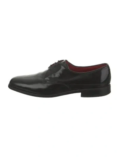 Pre-owned Allen Edmonds Patent Leather Derby Shoes In Black