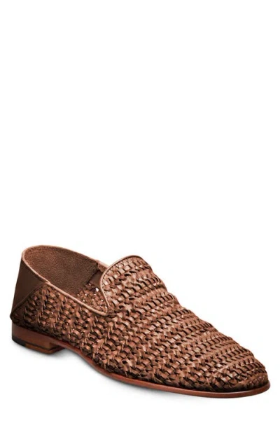 Allen Edmonds Portofino Woven Loafer In Brown
