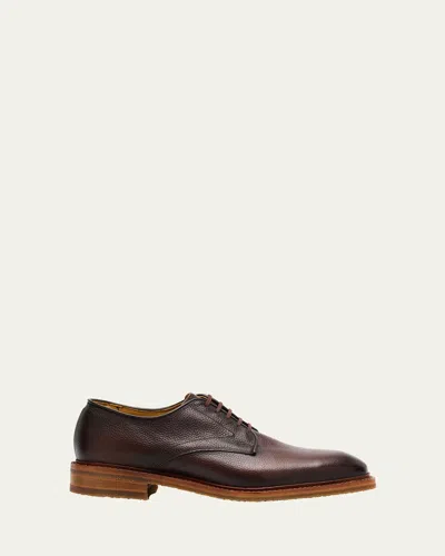 Allen Edmonds Reserve Men's Maverick Pebble Leather Derby Shoes In Dark Brown