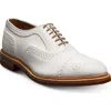 Allen Edmonds Strandmok Cap Toe Oxford In White Suede