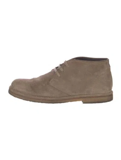 Pre-owned Allen Edmonds Suede Boots In Neutral