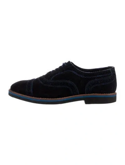 Pre-owned Allen Edmonds Suede Brogues In Black
