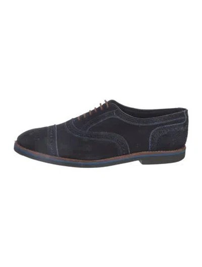 Pre-owned Allen Edmonds Suede Brogues In Blue