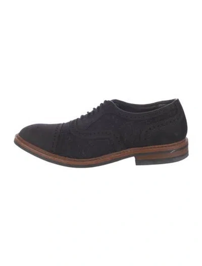 Pre-owned Allen Edmonds Suede Brogues In Blue