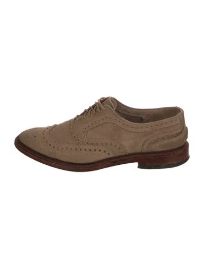 Pre-owned Allen Edmonds Suede Brogues In Brown