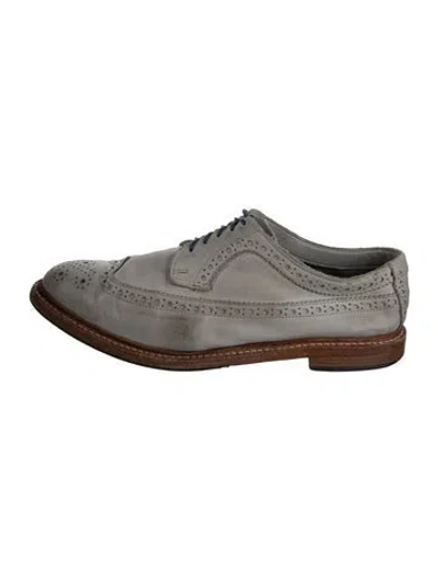 Pre-owned Allen Edmonds Suede Brogues In Grey