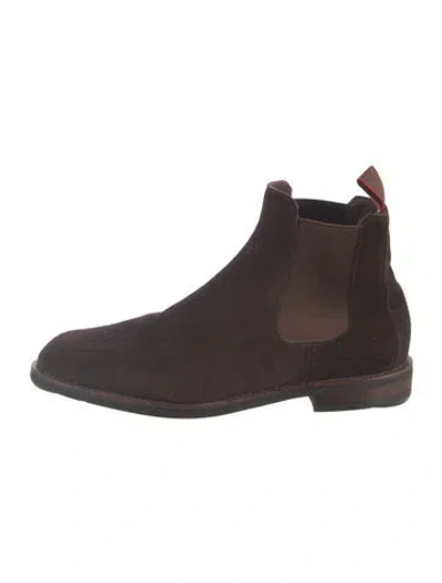 Pre-owned Allen Edmonds Suede Chelsea Boots In Brown