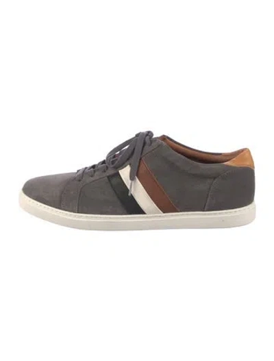 Pre-owned Allen Edmonds Suede Colorblock Pattern Sneakers In Gray