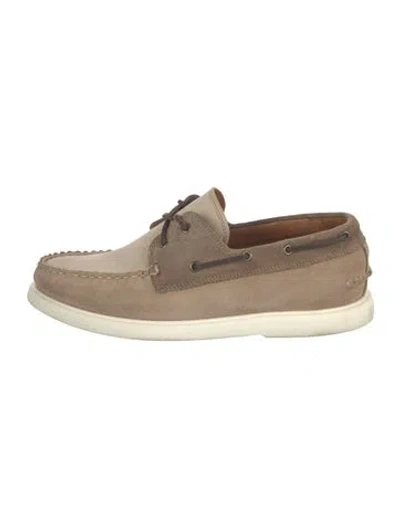 Pre-owned Allen Edmonds Suede Derby Shoes In Neutrals